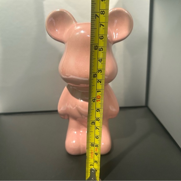 Pink Ceramic Bear Figurine - Picture 6 of 6